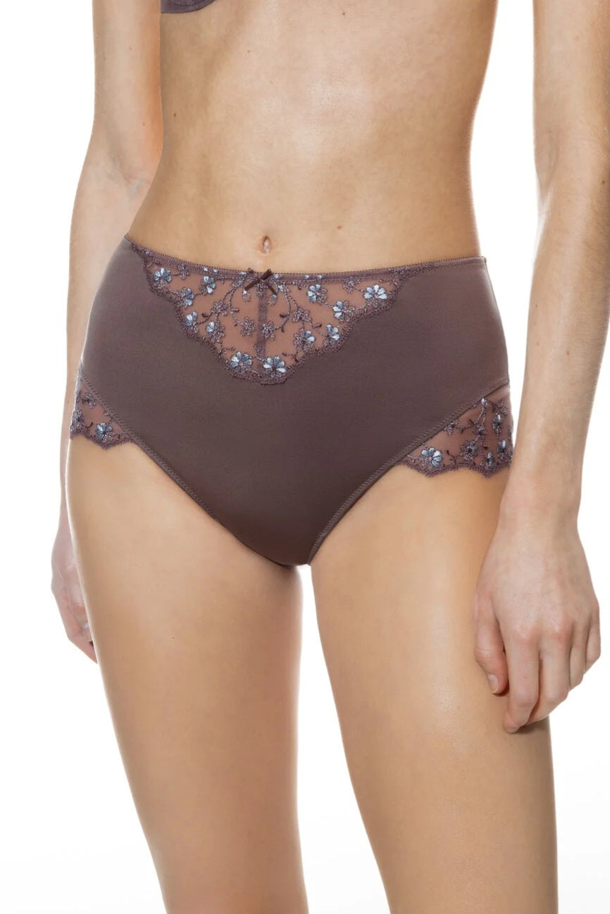 Delightful, high waist brief Taupe Noir