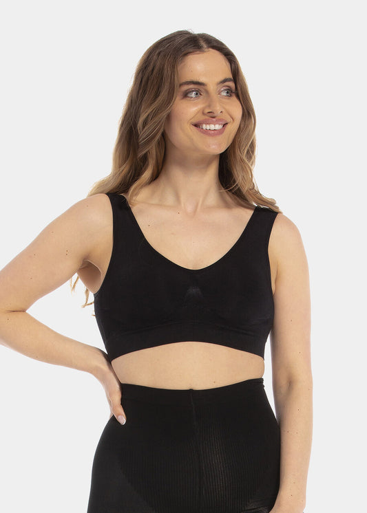 Comfort Bra, soft bra Sort