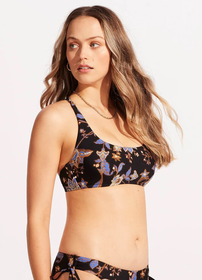 Silk Road DD Scoop Neck Halter Bikini Top Sort